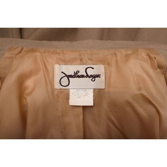 Vintage Johnathan Logan Womens Brown Long Sleeve Blazer Jacket Sz US 10 - Picture 6 of 6